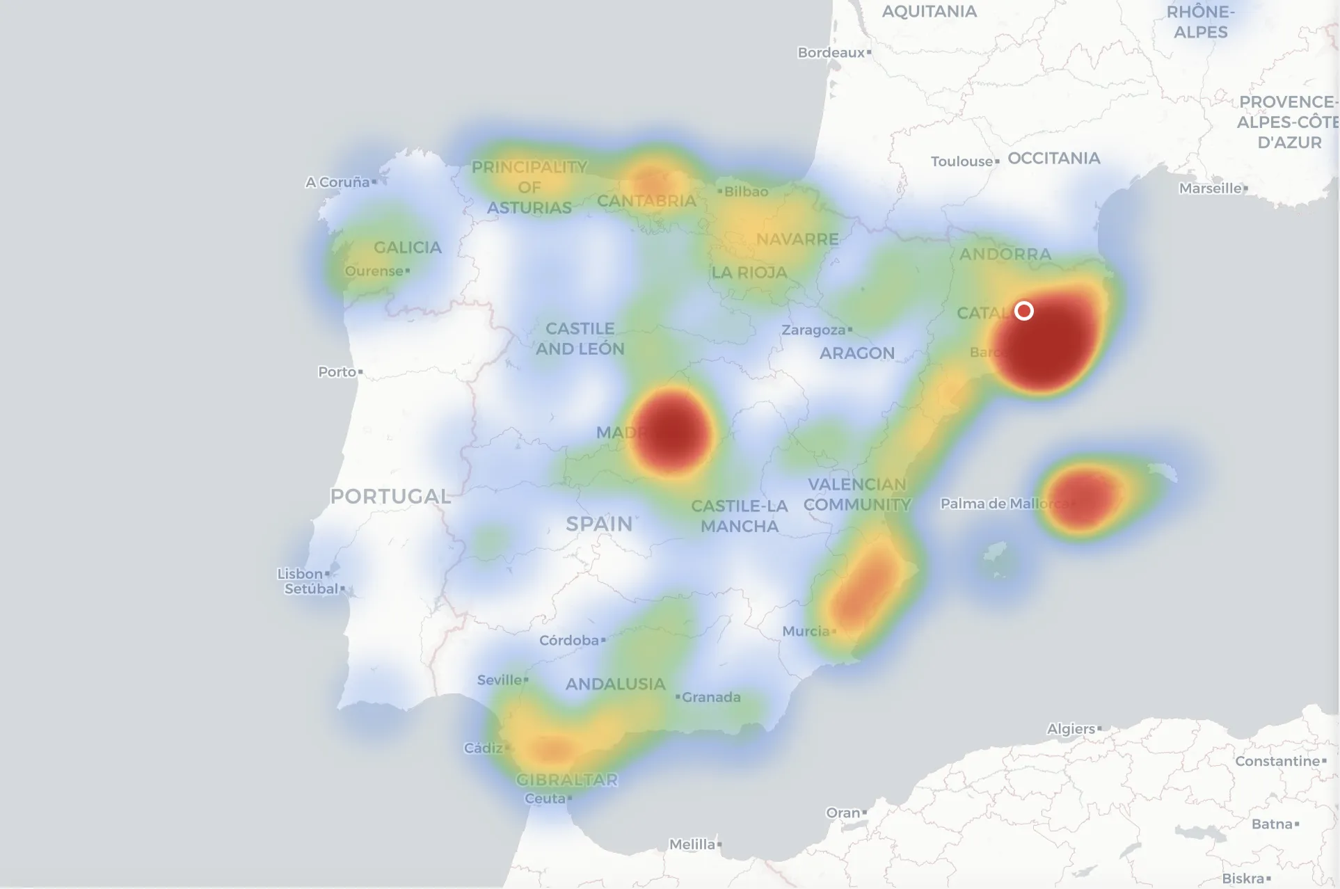 Contact heat map